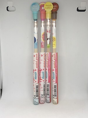 #ad Smencils HB #2 Scented Pencils Set Of 4 Blue Berry Choco Late Marsh Mallow Donut $8.00