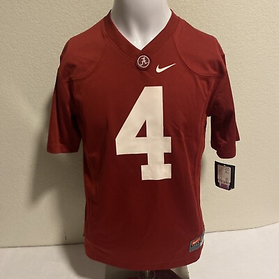 Alabama Football Jersey Crimson White Roll Tide Nike Red NCAA Youth Medium New $59.99