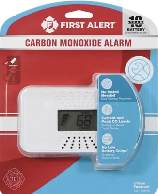 First Alert Carbon Monoxide Alarm 10 Year Battery Brand New Sealed $17.99