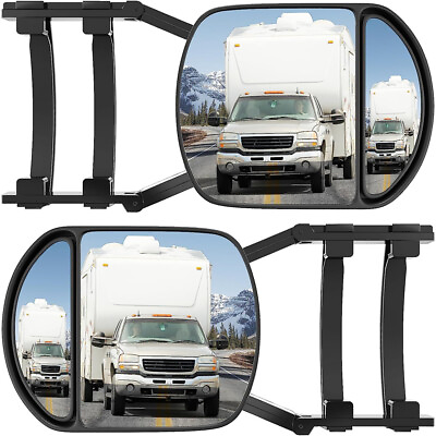 #ad 2pcs Adjustable Caravan Trailer Towing Mirror Clip On Extension Mirror for Ford $47.49