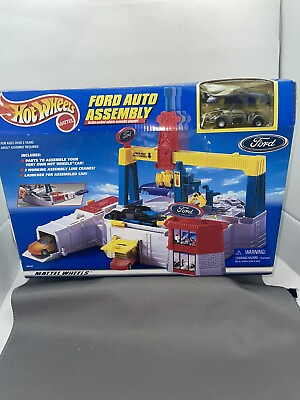 #ad Hot Wheels Ford Auto Assembly Mattel #65752 New Unopened Box In Excellent $69.98