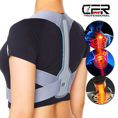 #ad Adjustable Posture Corrector Back Support Shoulder Brace Belt Men Women Clavicle $14.87