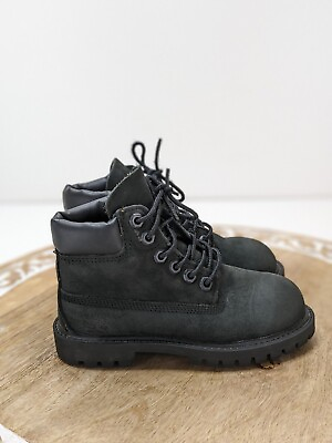 #ad Timberland Premium High Waterproof Black Nubuck Toddler Outdoor Boots Size 9.5M $39.00
