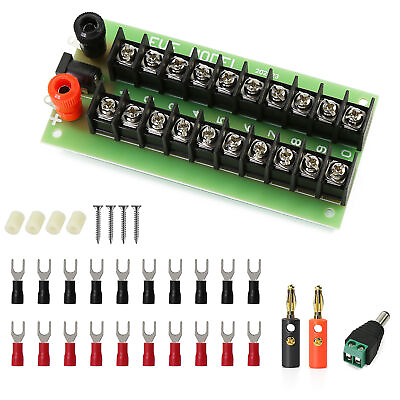#ad 1X Power Distribution Board 3 Inputs 2 x 10 Outputs for DC AC Voltage PCB005 $11.99