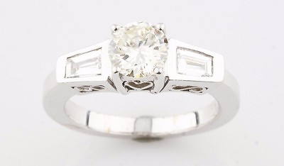 #ad 1.41 Carat Light Fancy Yellow Diamond 14k White Gold Engagement Ring Size 6.25 $6231.23