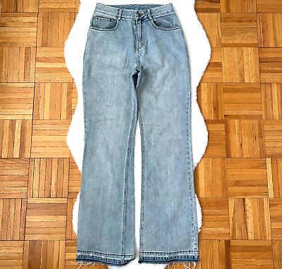 #ad Sea New York Jeans Woman Wide Leg High Rise Denim Light Size 2 24 x 29 $50.99