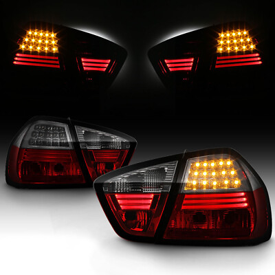 #ad BMW 06 08 4DR E90 3 Series LED RED SMOKE Tail Light Signal Brake Pair LH RH $172.95