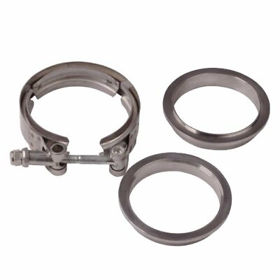 #ad #ad 1PCS 2.5#x27;#x27; Inch Mild Steel V Band Clamp Flange Kit Male Female Turbo Exhaust $14.58