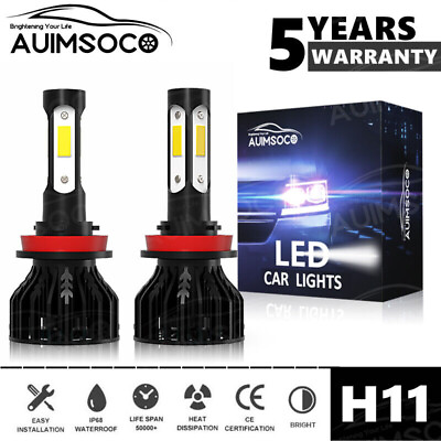 #ad For 2007 2015 Silverado 1500 4 Side H11 LED Headlight Super Bright Bulbs Kit $25.99
