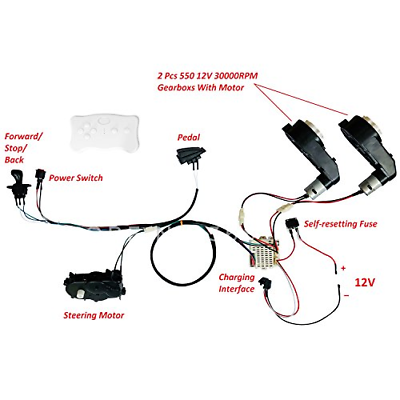 Kids Ride On Car 12V DIY Modified Harness Complete Set of Remote Control Circuit $59.98
