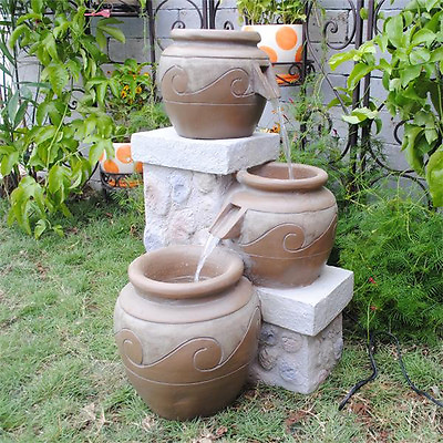 #ad Big Garden Yard Feng Shui Venice Multi Pot Outdoor Indoor Fountain $186.00