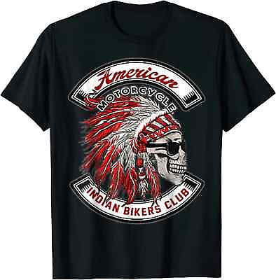 #ad HOT SALE Americans Motorcycle Indian Biker Motorcycle Bike Gift T Shirt S 5XL $25.99