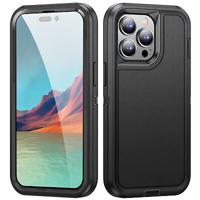#ad Hybrid Shockproof Case For iPhone 11 12 13 14 15 Pro Max Phone Shell Back Cover $8.99