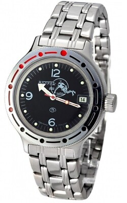 #ad Vostok 420634 Amphibia Watch Scuba Dude Military Diver Mechanical Self Winding $109.95