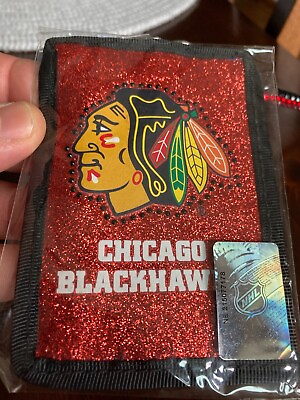 #ad Chicago Blackhawks Beaded Lanyard ID Wallet for Shipt Work Amazon Sports Event $4.00