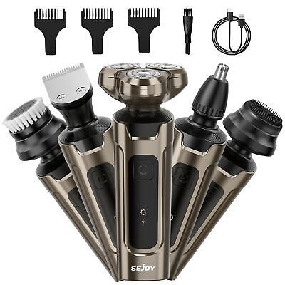 #ad 5 in 1 Electric Razor for Men Rotary Shaver Beard Trimmer Wet amp; Dry Rechargeable $23.38