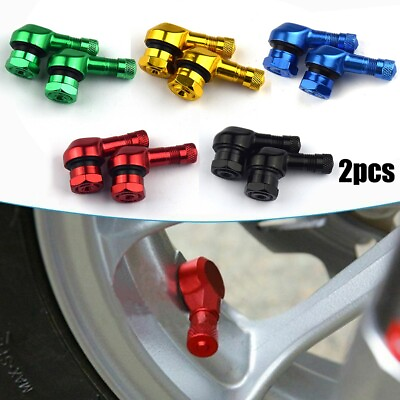 #ad Aluminum Alloy Valve Stems for Motorcycle Tires with 90 Degree Angle 2PCS $8.37