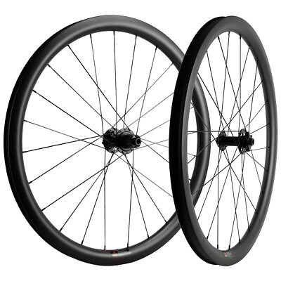 38mm 31mm Gravel Bike Wheels Disc Brake Carbon Wheelset Tubeless Cyclocross 700C $413.35