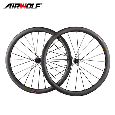 #ad #ad 1245g 700C Carbon Fiber Road Bike Wheelset Bicycle Wheels Carbon Spokes Disc $499.00