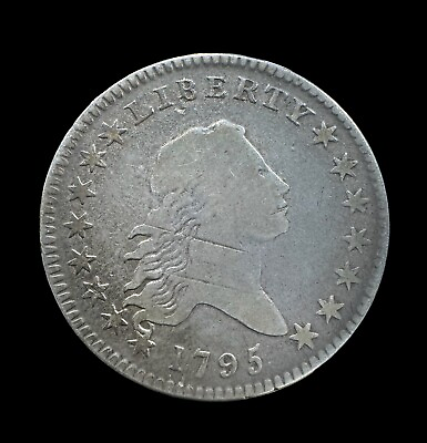 #ad 1795 Flowing Hair Half Dollar 2 Leaves 4 26 24 Free Shipping $1899.99