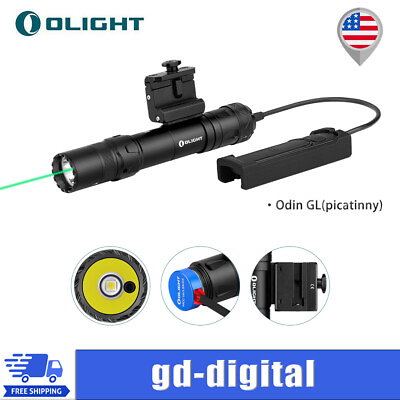 #ad Olight Odin GL for Picatinny Tactical Flashlight Rechargeable Green Laser Black $209.95