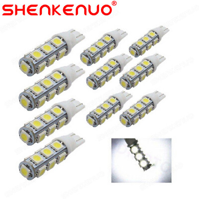 #ad 10x T10 LED Canbus Error Free Bulbs 13 SMD 194 W5W Car Wedge Lamp Dome Map Light $11.86