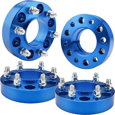 #ad 4 1.5#x27;#x27; 6 Lug Hubcentric Blue Wheel Spacers Adapters 6x135 for Ford F 150 $84.99