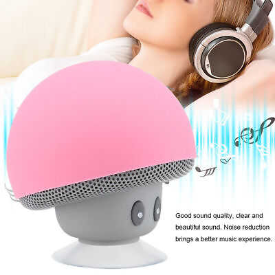 #ad Mini Bluetooth Wireless Portable Mushroom Speaker Subwoofer With Suction Cup $9.09