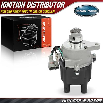 #ad Ignition Distributor w Cap amp; Rotor for Geo Prizm 1995 1997 Toyota Celica Corolla $79.99