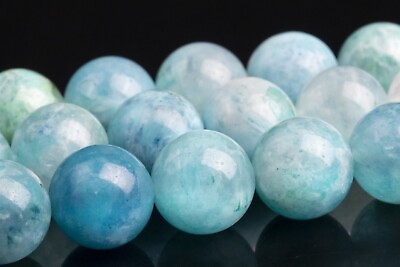#ad 9 10MM Genuine Natural Light Blue Hemimorphite Beads Grade AAA Round Loose Beads $7.30