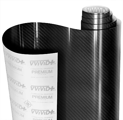 VViViD XPO Black Carbon Gloss 3 layer 3D Realistic Carbon Fiber Look 2ft x 5ft $39.40