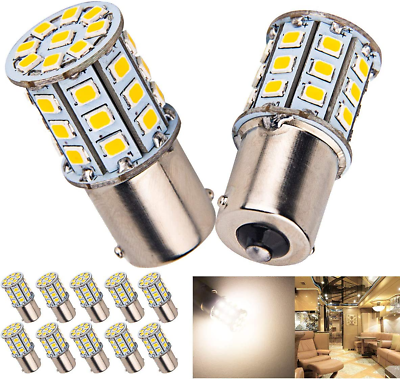 #ad Newest Super Bright BA15S 1156 1141 1003 RV Interior Light LED Bulbs Camper Trai $28.50