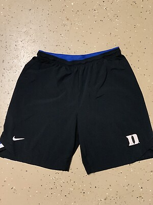 #ad Duke Blue Devils Men Shorts Large Nike Team Black Blue Authentic Basketball NCAA $19.99