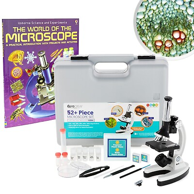 #ad AMSCOPE KIDS 120X 1200X Starter Microscope Science Kit 48 pg Book w Metal Arm $48.99