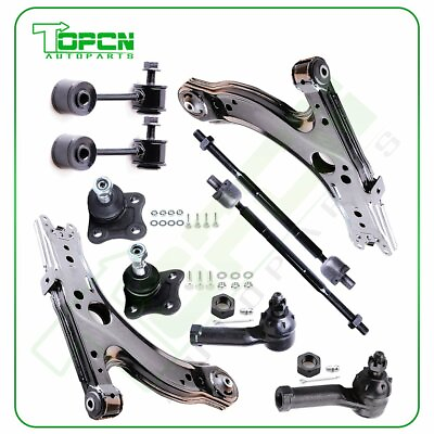 #ad 10pcs Lower Control Arms Ball Joint Tie Rods Fits 1998 2006 VW Beetle Golf Jetta $75.14
