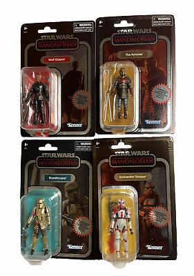 #ad NEW Star Wars The Mandalorian Vintage Carbonized Collection Set of 4 $79.95