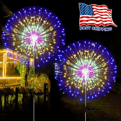 150 LED Solar Firework Lights Outdoor Waterproof Path Lawn Garden Decor Lamp $10.89
