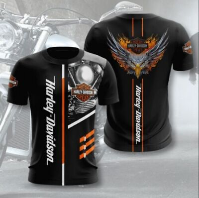Hot Limited Harley Davidson Motosport T shirt 3D Full Printed Shirt Size S 5XL $20.98