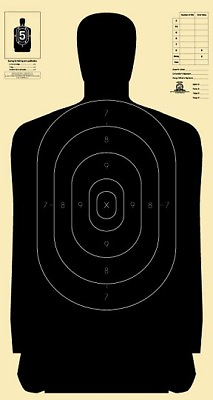 #ad #ad B 27 50 Yard Police Pistol Silhouette Target Full 45quot; length FREE SHIPPING $27.28