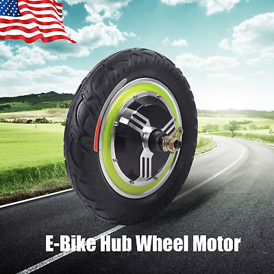 #ad 12 inch Gearless Brushless Hub Motor Wheel Front Rear 48V E Bike Hub Wheel Motor $72.20