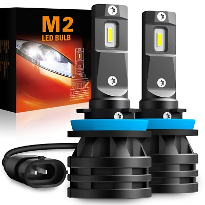 #ad 2x AUXITO H11 H9 H8 LED Headlight Bulb Kit Super Bright 6000K 12000LM M2 EXC $24.69