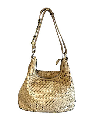 #ad Cole Haan Woven Heritage Weave Leather Handbag $47.25