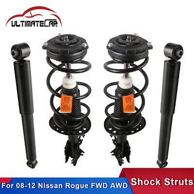 #ad Set 4 FrontRear Struts Shocks Absorbers For 2008 2012 Nissan Rogue FWD AWD $152.96