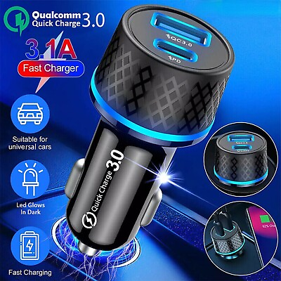 USB PD 30W Type C Car Charger Fast Charge Adapter For iPhone 13 12 11 Pro Max $5.95