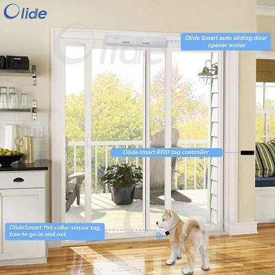 #ad Smart Automatic Residential Door Slider with RFID Pet Collar Sensor Tags $399.99