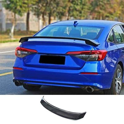 #ad Rear Spoiler Tail Carbon Fiber For Honda Civic 22 TYPE R Wing Bar Trunk Lip $446.33