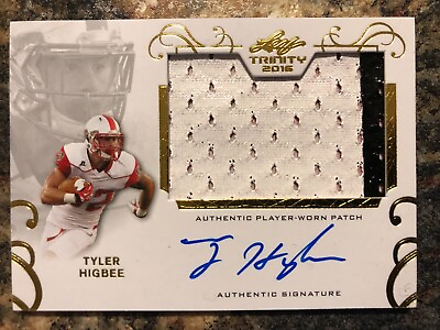#ad Tyler Higbee 2016 Leaf Trinity Patch Auto Autograph Los Angeles Rams $11.99