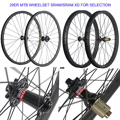 #ad 29ER MTB Full Carbon Wheelset 27 30 35mm Width Mountain Bike Wheels Sram Sram XD $450.00