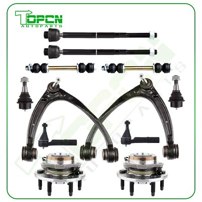 #ad 12pcs Lower Control Arm Wheel Bearing Tie Rod For 2008 2013 Cadillac Escalade $188.38