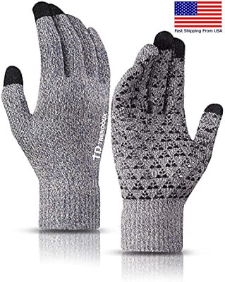 #ad Winter Gloves Upgraded Touch Screen Cold Weather Thermal Warm Knit Glove $3.99
